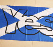 Fan removed from the swimming in Glasgow for displaying a Yes Saltire