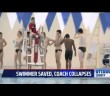 Coach suffers heart attack after rescuing swimmer