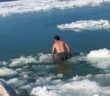 A Winter Swim in Lake Michigan