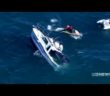 ‘It’s under the boat, it’s under the boat’: Rottnest Channel swimmer tells of moment he spotted great white shark