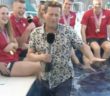 BBC presenter falls in swimming pool during live interview