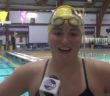 Freshman Jolee Liles talks about her first meet as a collegiate swimmer