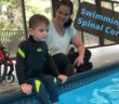 A 5-year-old with a spinal cord injury swims independently