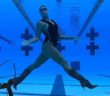 Artistic Swimmer Walks Upside Down in Heels