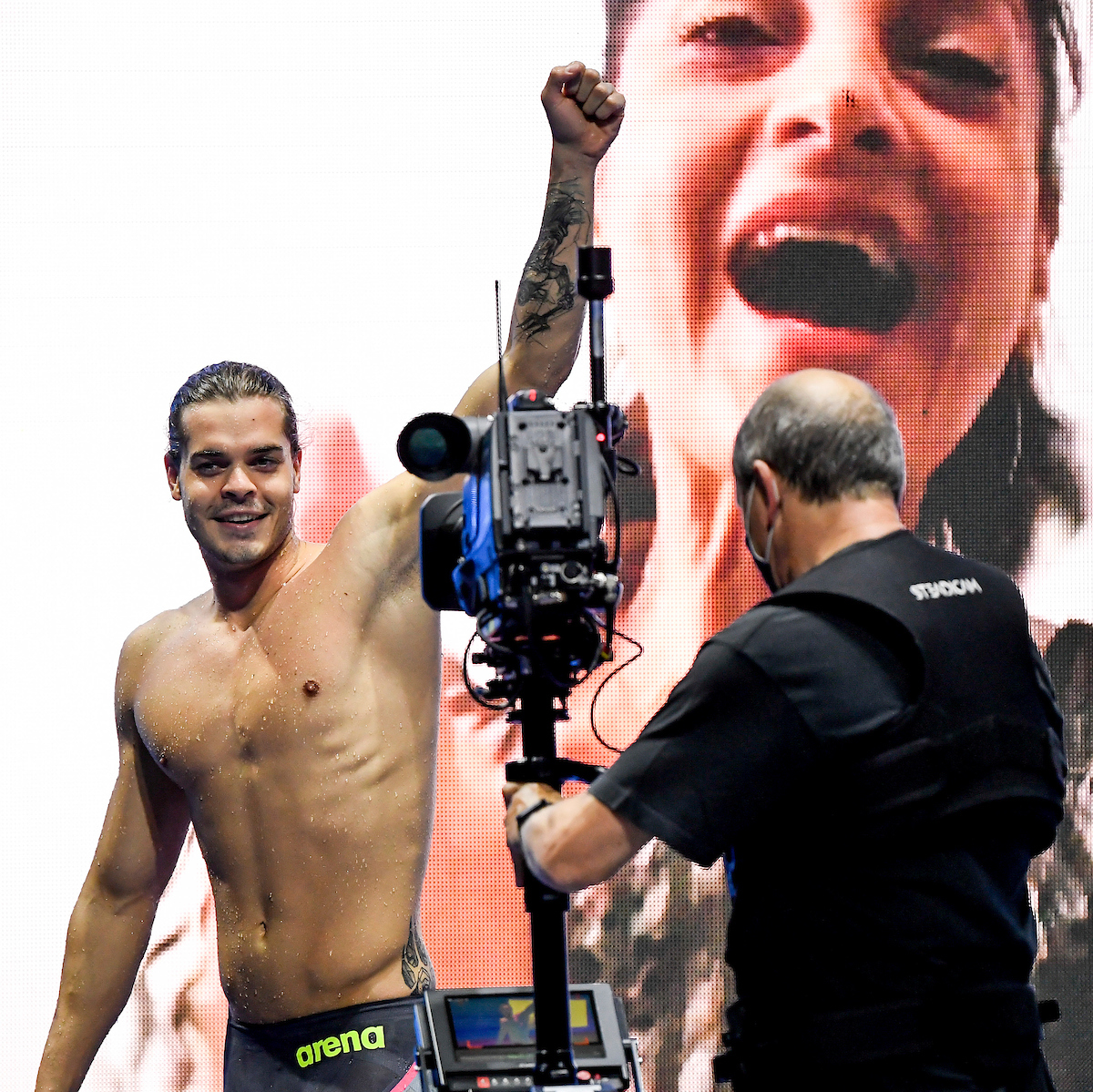 European Aquatics Championships, Budapest (HUN) – Winners Greeted by Their Families on Air