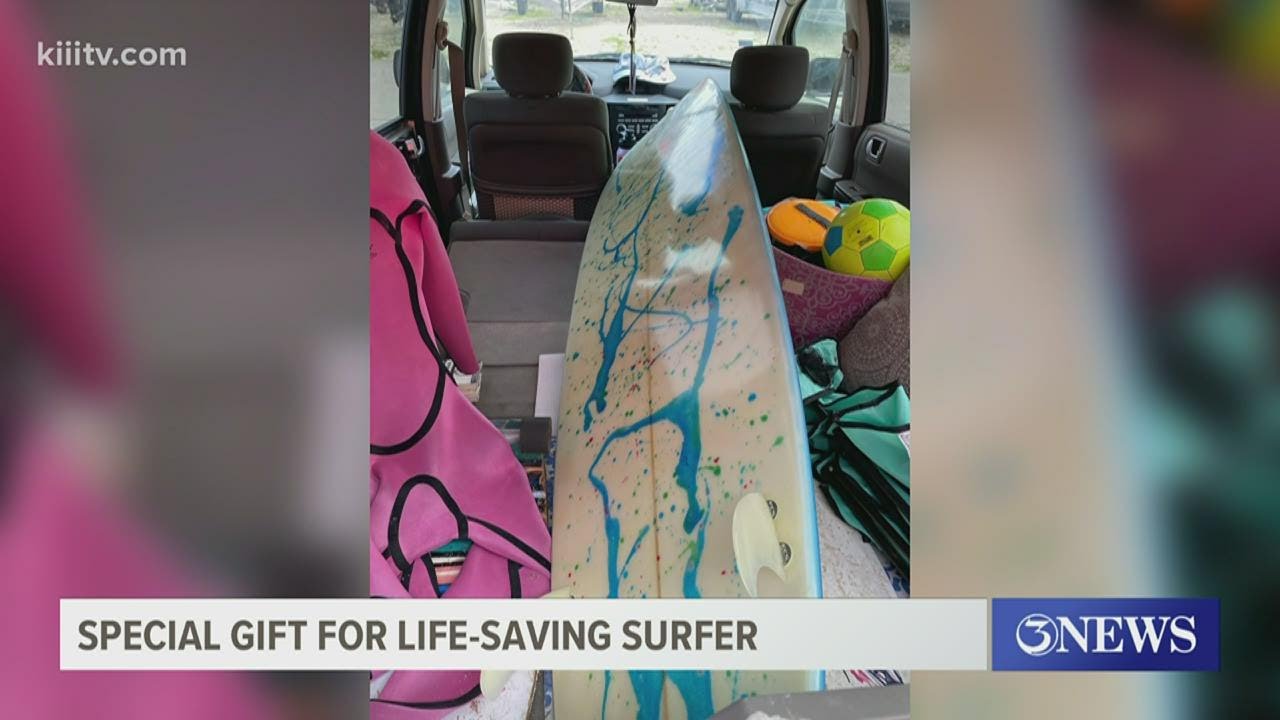 Surfer Who Saved Teen From RIP Current Gifted New Surf Board | KIII 3 News