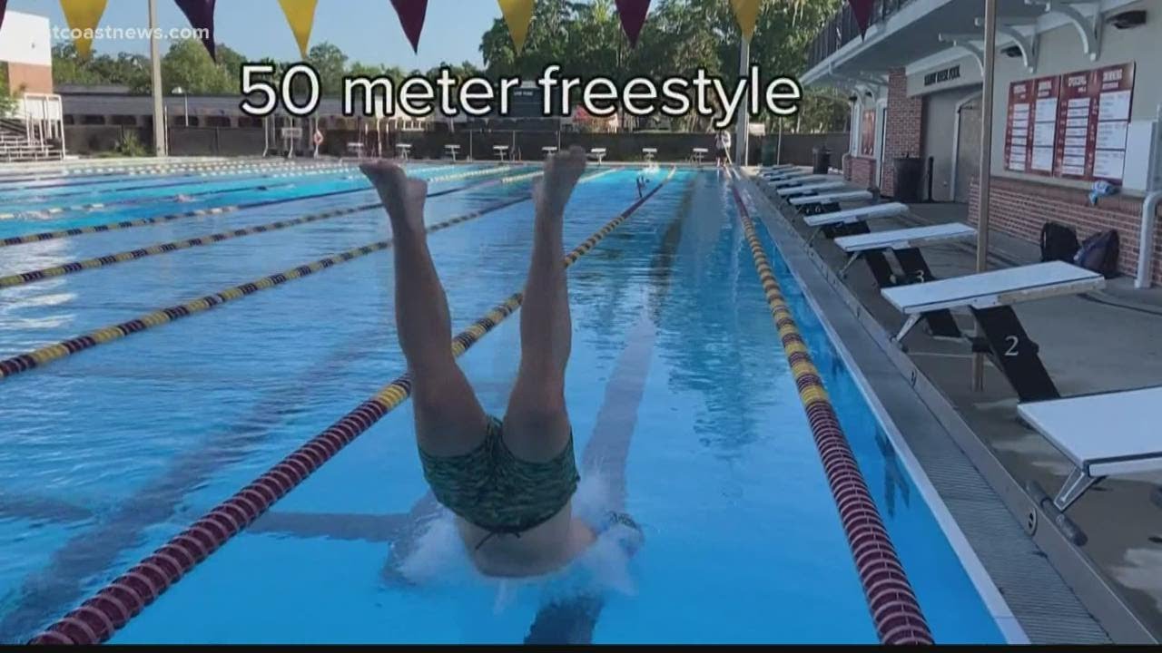 Average Guy Does Olympics: Lew Turner Tries 50-Meter Freestyle Swim | First Coast News