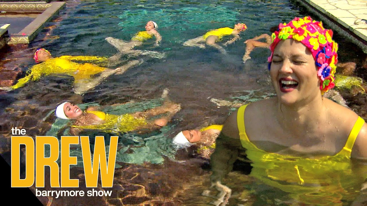 Drew and Ross Mathews Join the Aqualillies and Hilariously Learn an Artistic Swimming Routine | The Drew Barrymore Show