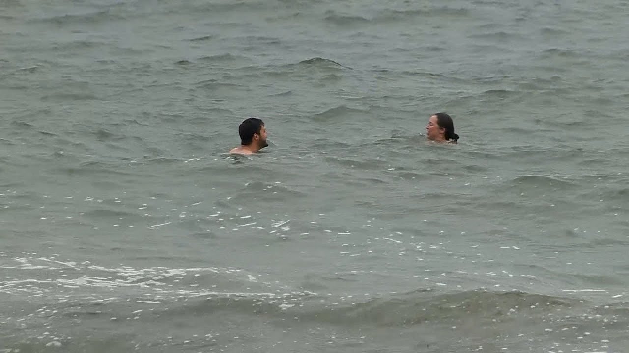 Swimmers Take Dip in Ocean off Cape Cod Before Rain, Wind Intensify With Norâ€™Easter | WCVB Channel 5 Boston