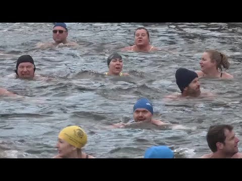 Prague Swimmers Brave Icy River for Annual Competition | Reuters