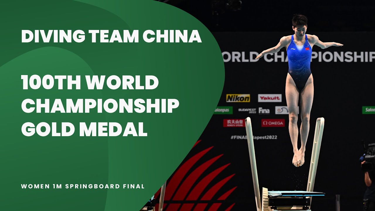 100th Gold Medal Team China Diving | Yajie LI Full Event | Women 1m Springboard Final | FINA