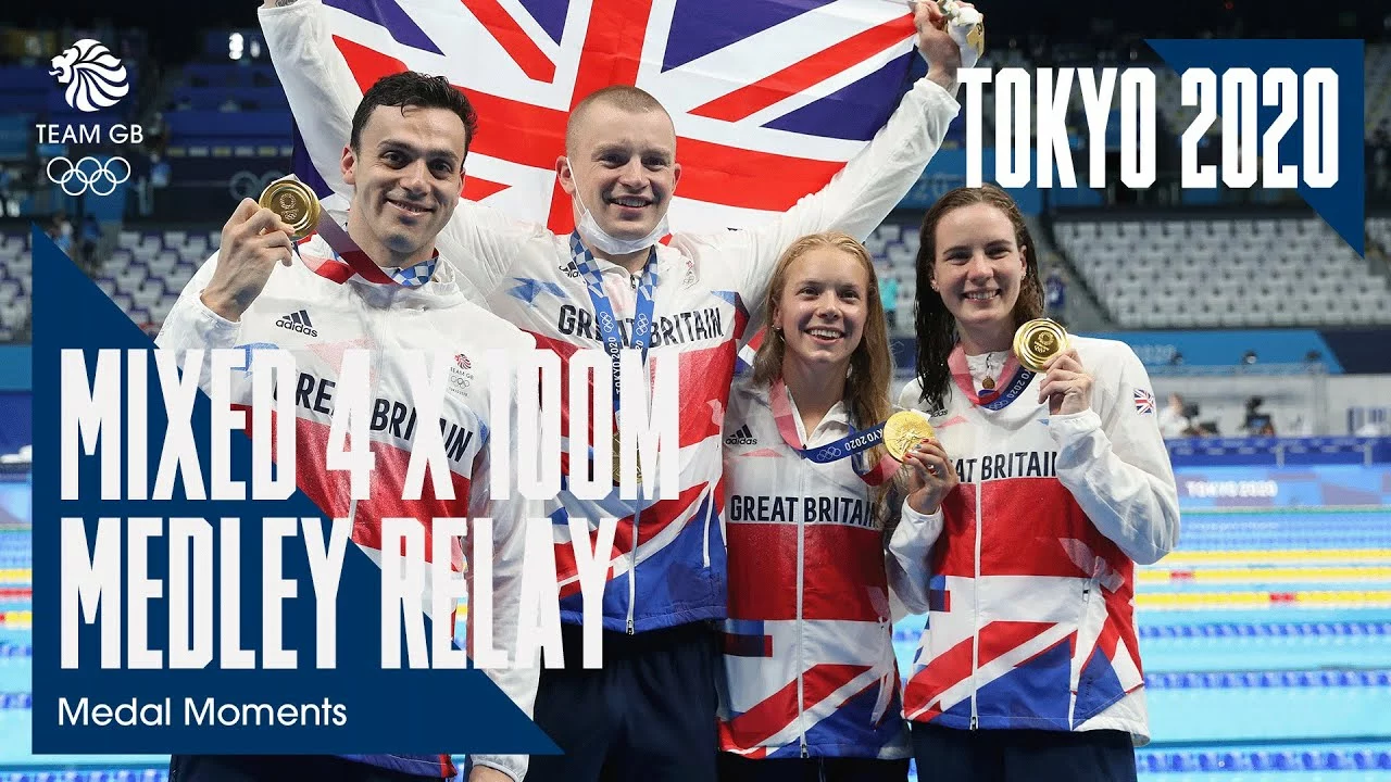 Swimming Gold for Britain in First Ever Mixed Gender Race | Tokyo 2020 Olympic Games | Medal Moments | Team GB