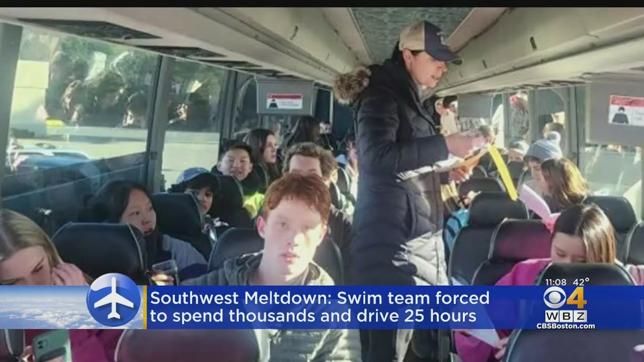 Swim Team Forced to Spend Thousands, Drive 25 Hours After Southwest Meltdown | CBS Boston