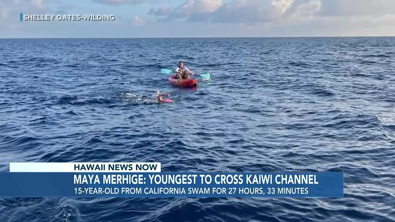 California Teen Makes History as the Youngest to Swim Across the Kaiwi Channel | Hawaii News Now