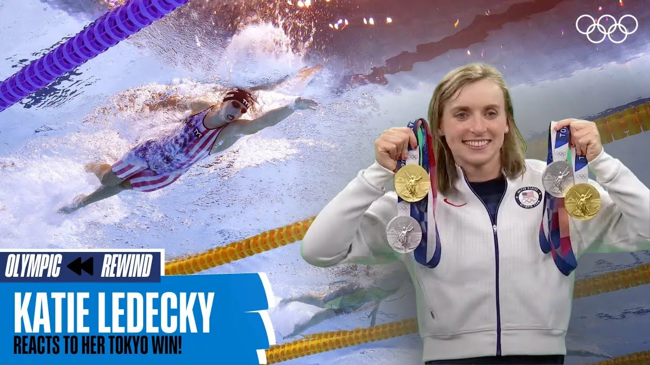 Katie Ledecky Reacts to Her Tokyo 2020 800M Win | Olympics