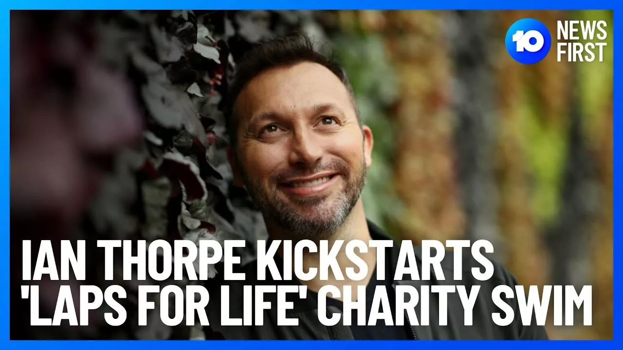 Ian Thorpe Kickstarts Charity Swim | 10 News First
