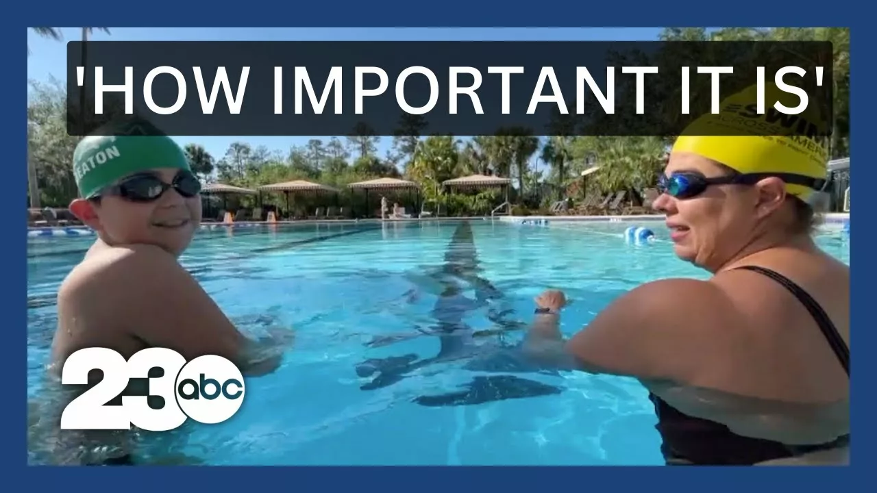 Mother, Son Join Swim for Cancer Research | 23 ABC News | KERO