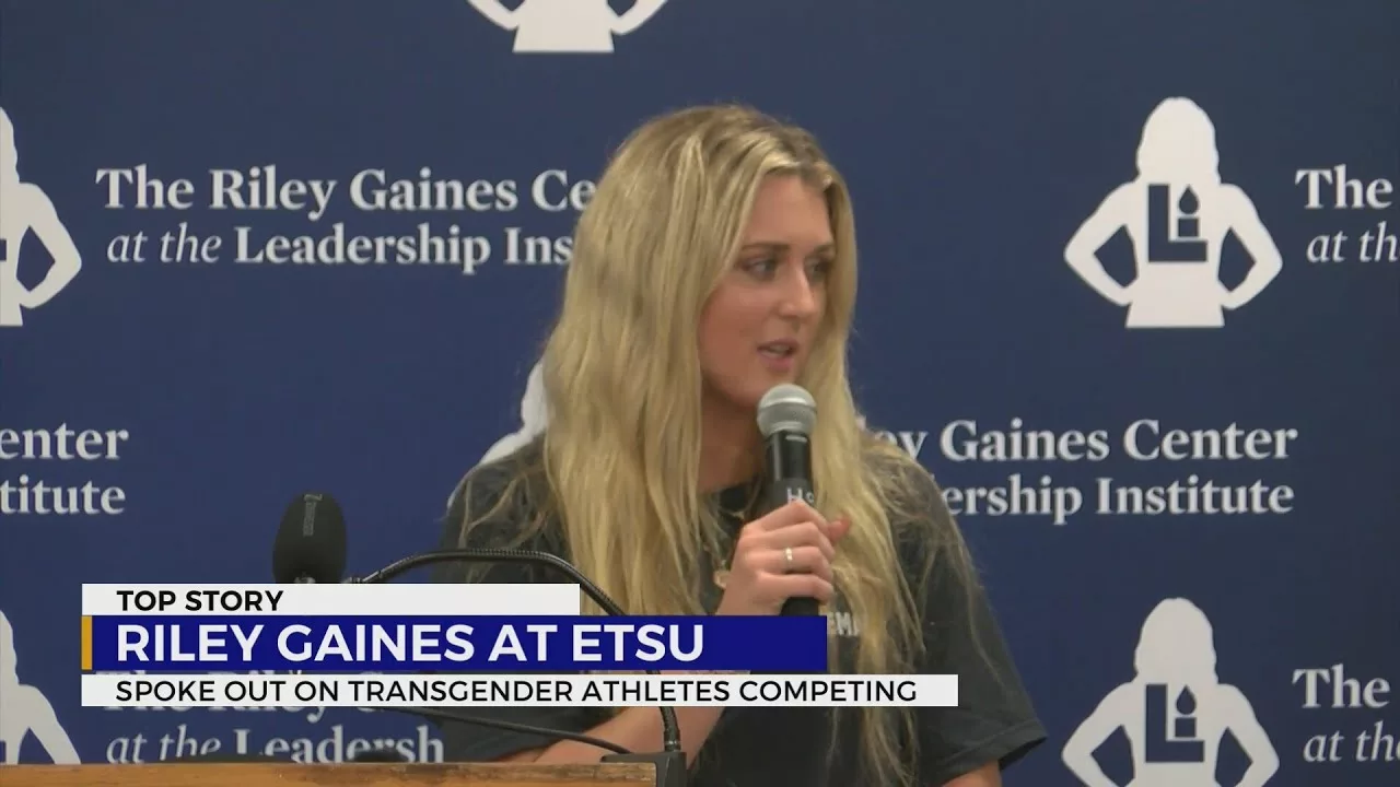 Former Collegiate Swimmer Riley Gaines Speaks at ETSU Against Inclusion of Trans Athletes | WJHL