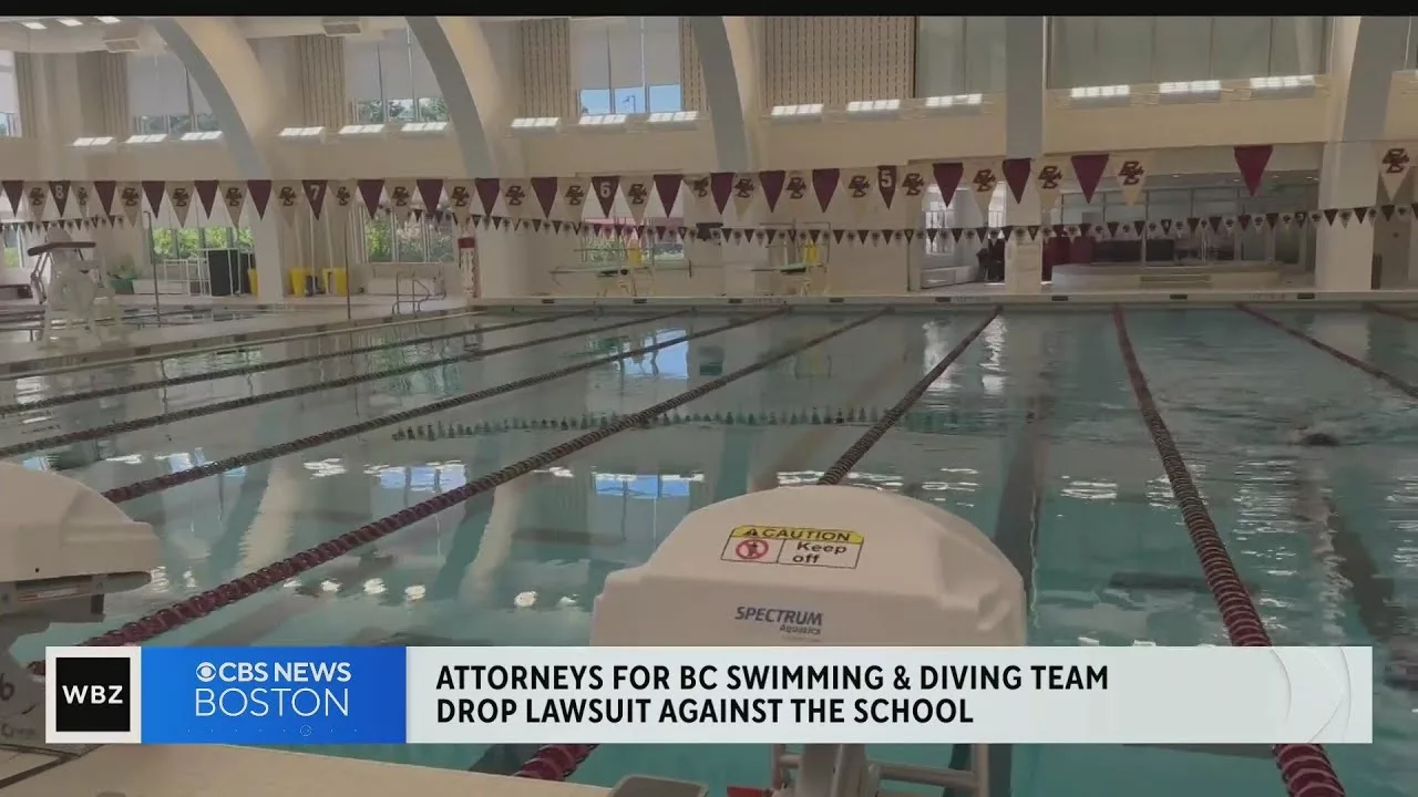 BC Swim and Dive Athletes Drop Lawsuit Against School for Alleged Hazing Suspension | CBS Boston