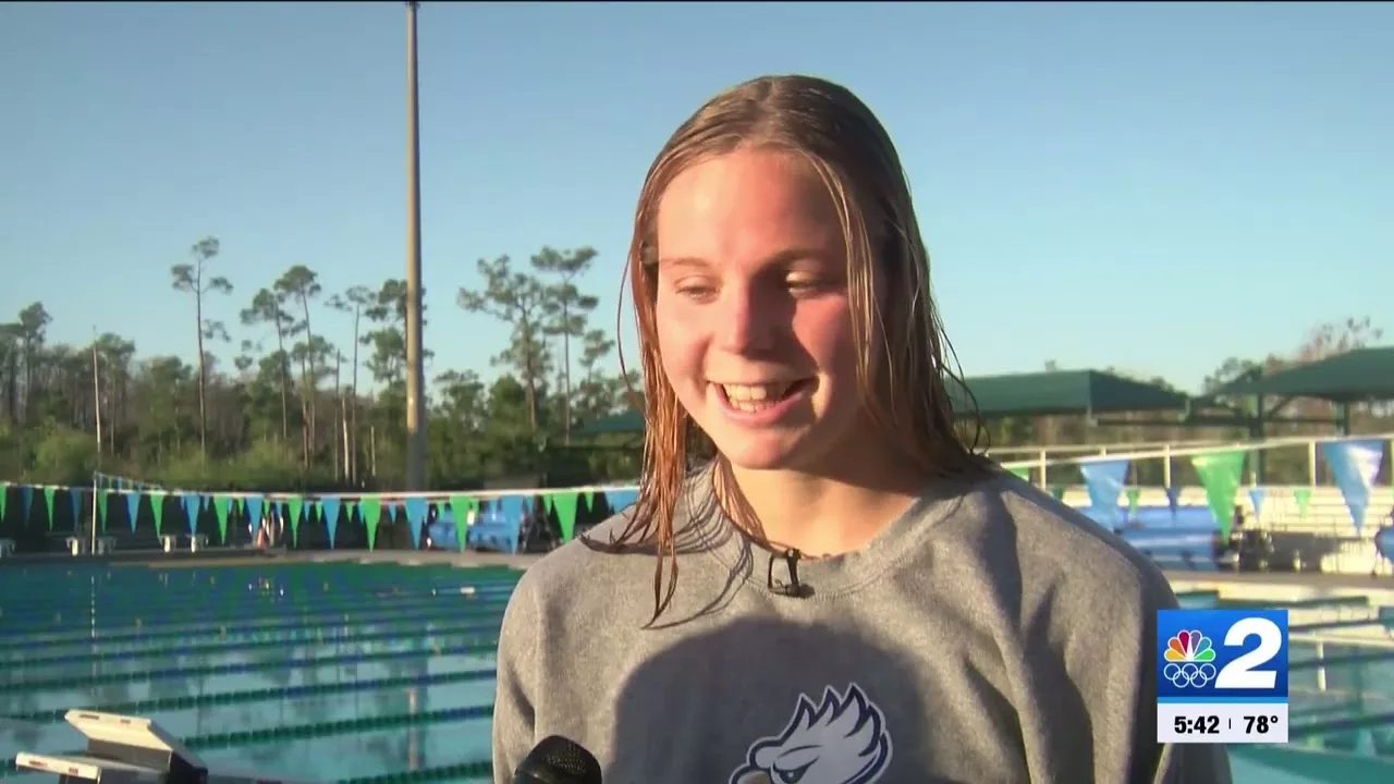 FGCU Swimmer Breaking Program, Conference Records as a Freshman | NBC2 News