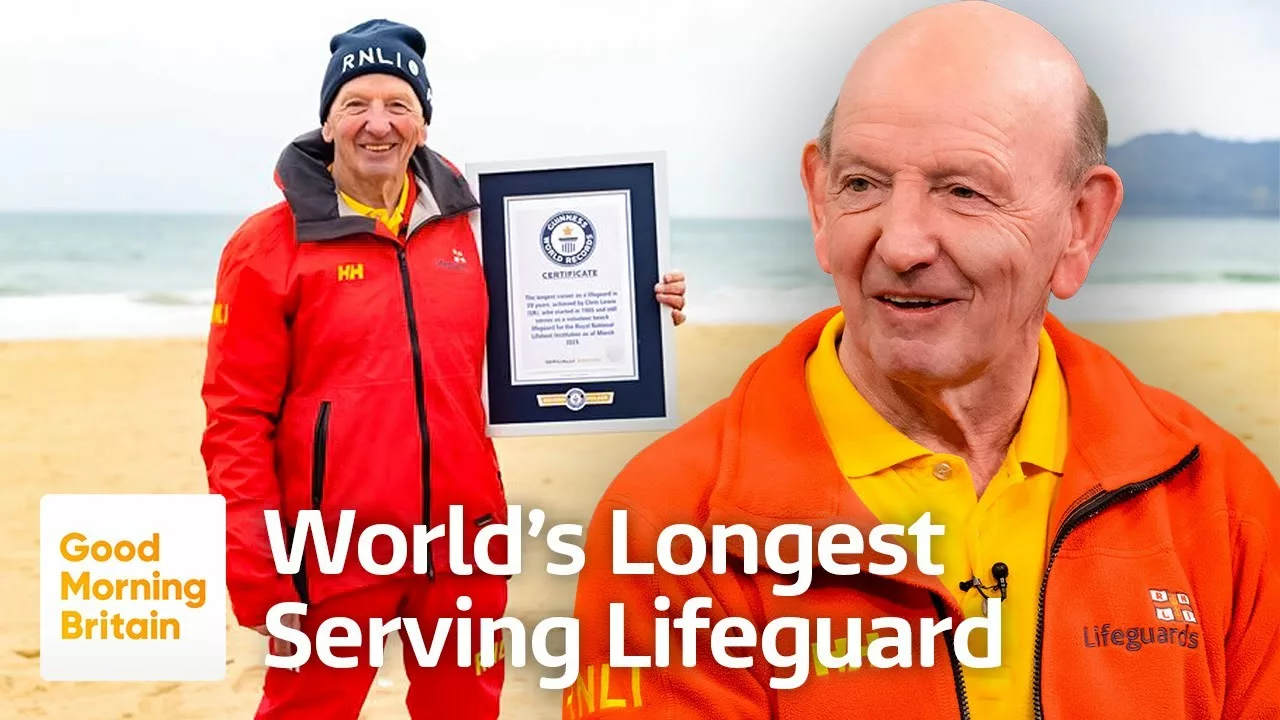 The World’s Longest Serving Lifeguard Chris Lewis: Coming to the Aid of Swimmers for 58 Years | Good Morning Britain