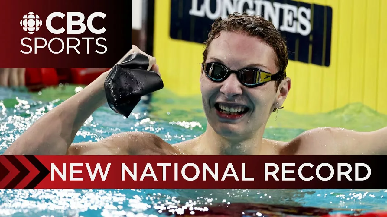 Nicholas Bennett Breaks Own 200M Freestyle National Record at Canadian Swimming Open | CBC Sports | CBC Sports