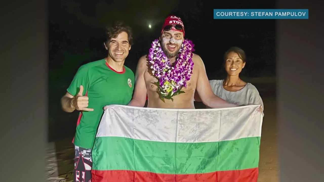 Bulgarian Swimmer Defies Danger: Conquers Treacherous Kaiwi Channel in Oceans Seven Quest | KHON2 News