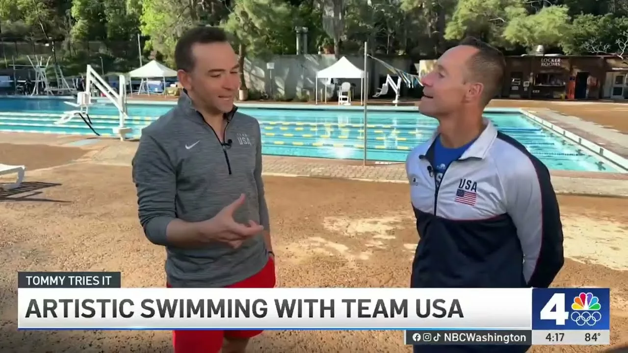Tommy Tries It: Artistic Swimming as an Olympic Sport | NBC4 Washington