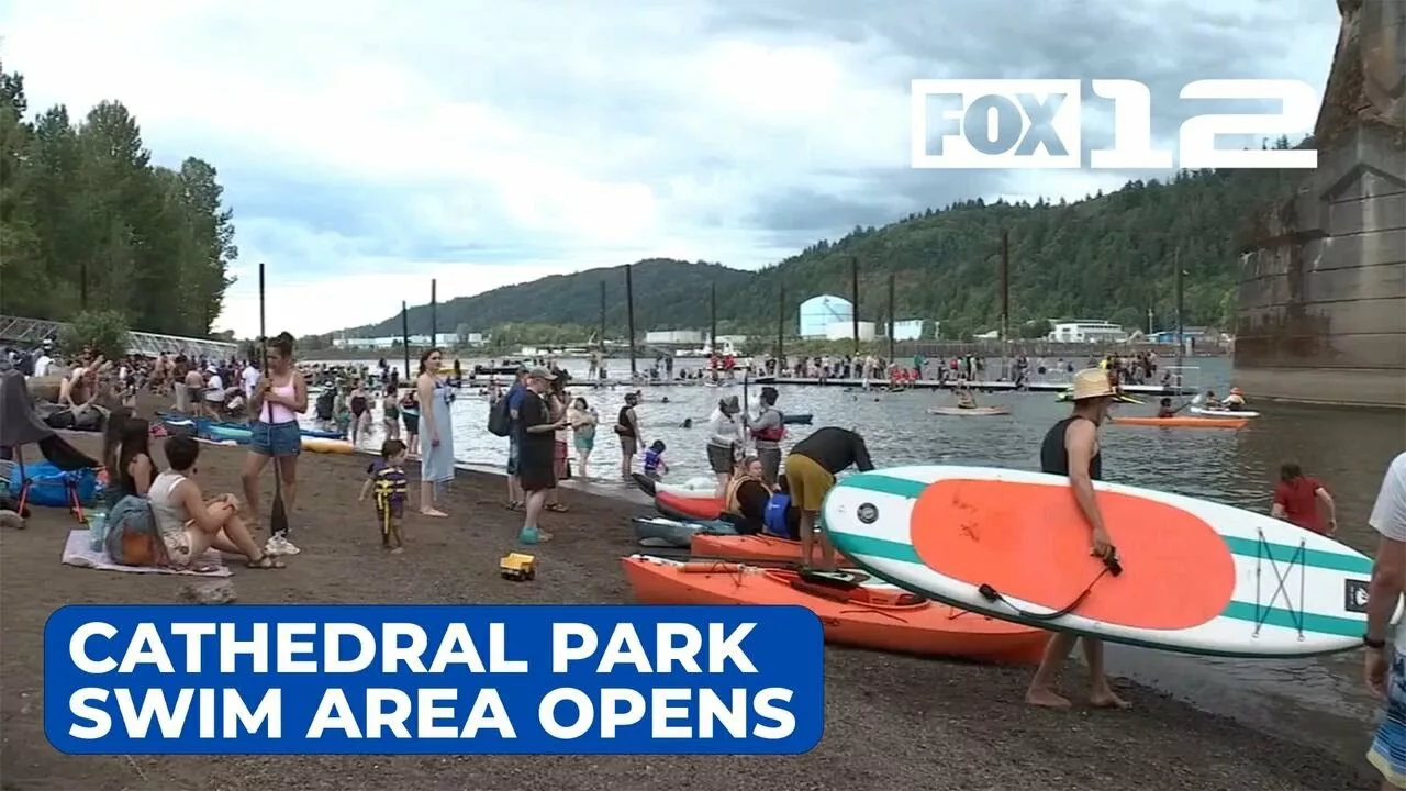Portlanders Celebrate Opening Of New $900k Dock, Swim Area At Cathedral Park | KPTV FOX 12 Oregon