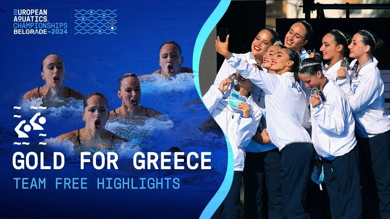 Greece Win Gold In Team Free Final | Highlights | Belgrade 2024 | European Aquatics TV