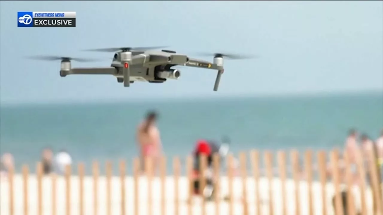 Drones Now Able To Drop Emergency Floatation Devices To Keep Swimmers Safe In New York City | Eyewitness News ABC7NY