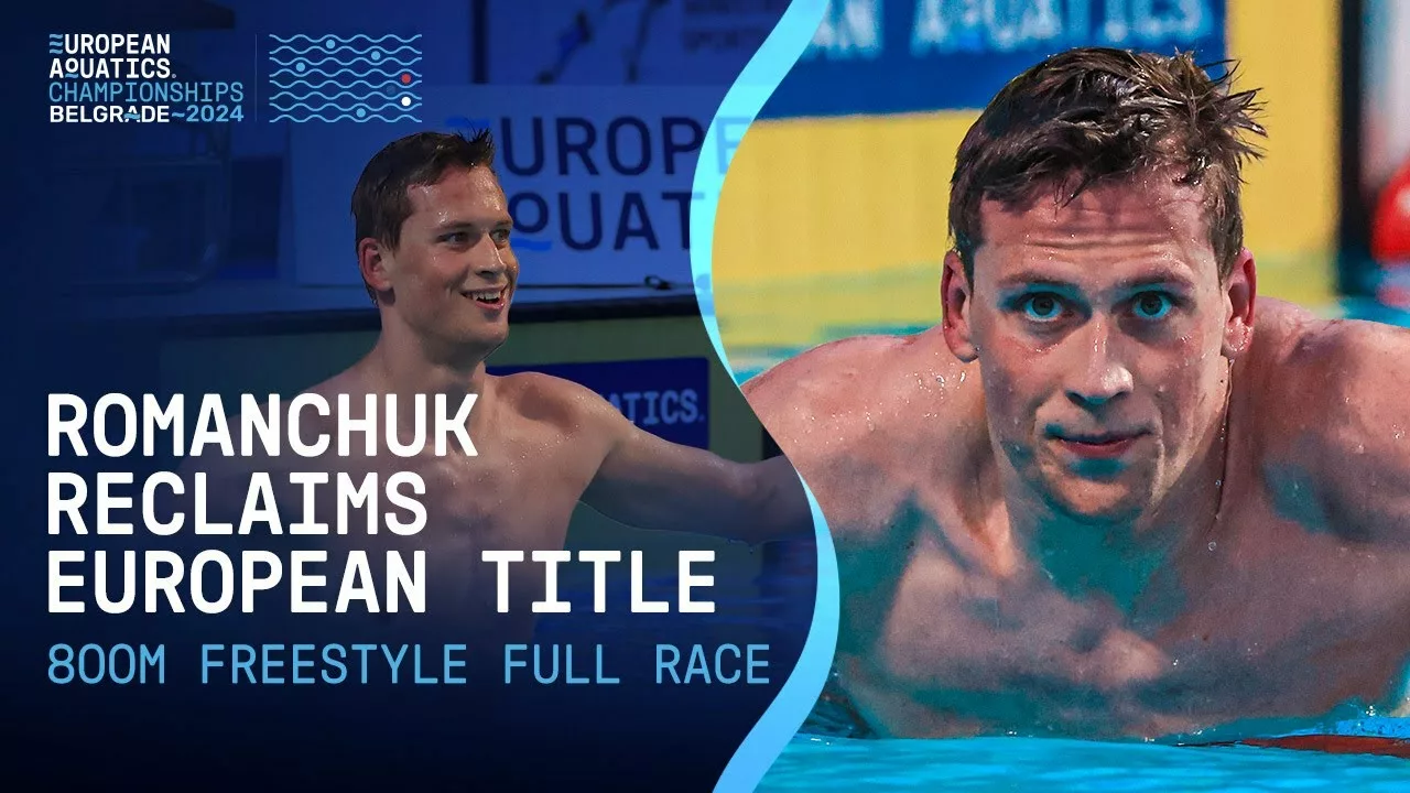Mykhailo Romanchuk Shows Blistering Form In 800m Freestyle Final | Highlights | Belgrade 2024 | European Aquatics TV
