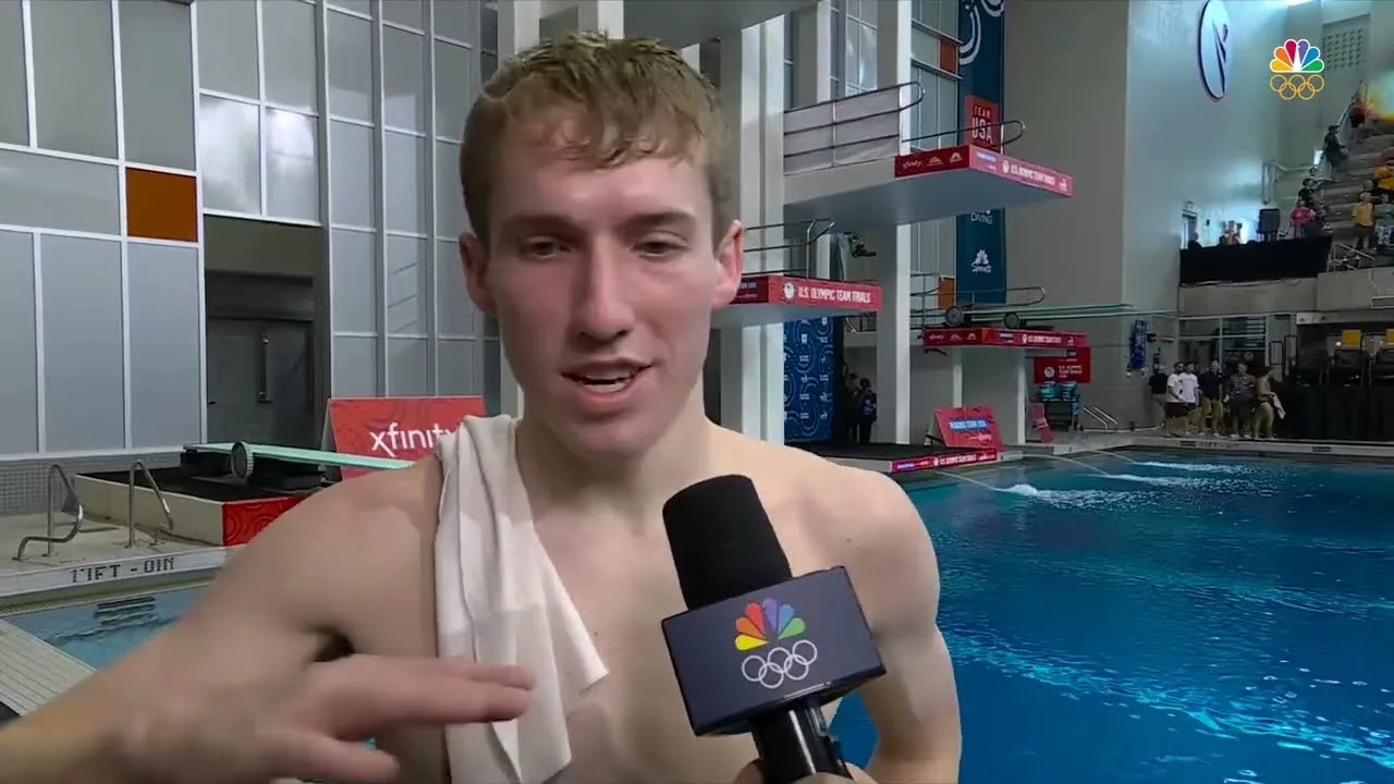 Carson Tyler Reacts To Making Team USA In 10m Platform | U.S. Olympic Diving Trials | Team USA
