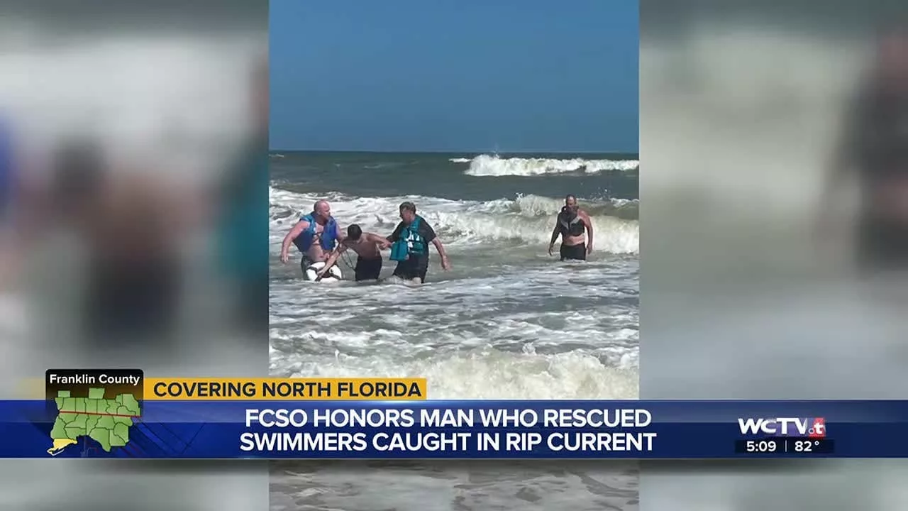 Restaurant Owner Receives ‘Life Saving Award’ After Rescuing Distressed Swimmers At St. George Island | WCTV Eyewitness News