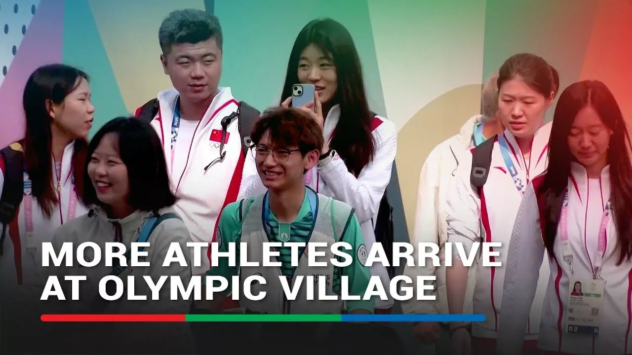 Palestinian Athletes, China Swimming Team Arrive At Olympic Village | ABS-CBN News
