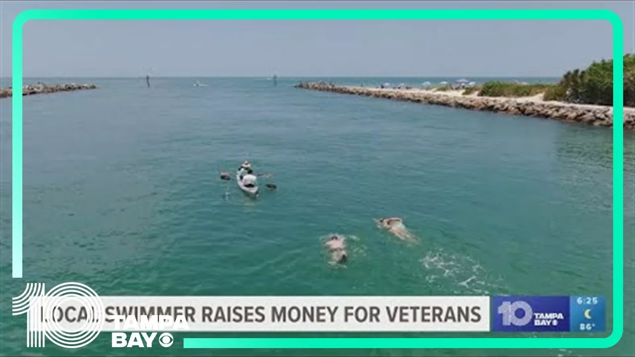 Woman Sets Record While Swimming To Raise Money To Help Veterans With PTSD | 10 Tampa Bay