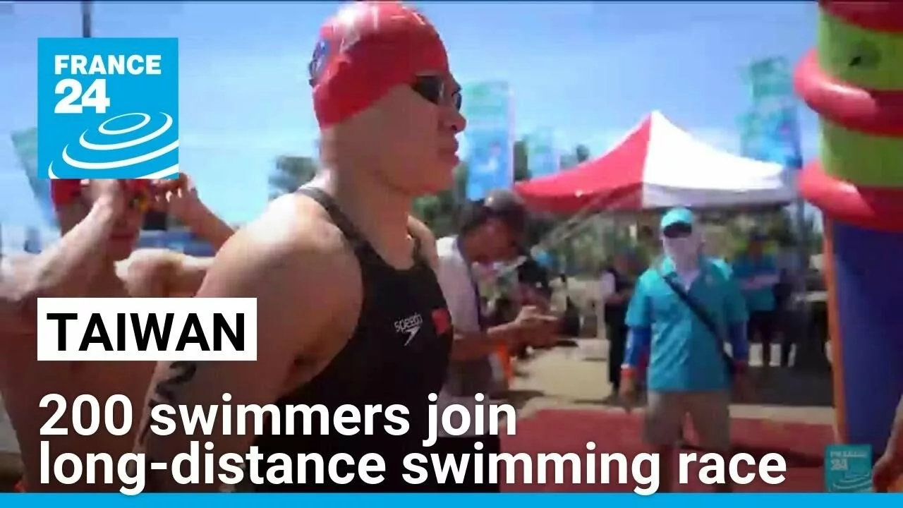 200 Swimmers Join Long-Distance Swimming Race In Taiwan Strait | France 24 English