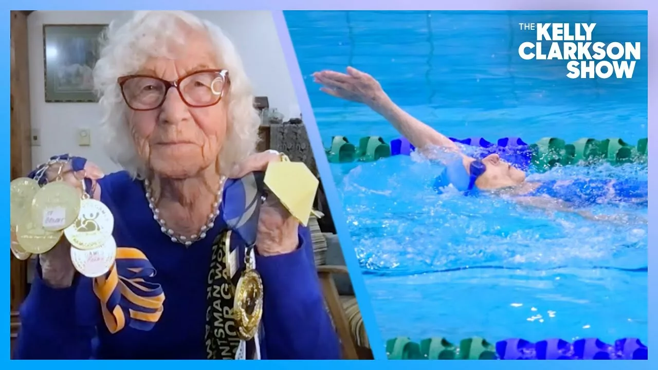 Kelly Clarkson Meets 99-Year-Old Woman Smashing Swimming Records | The Kelly Clarkson Show