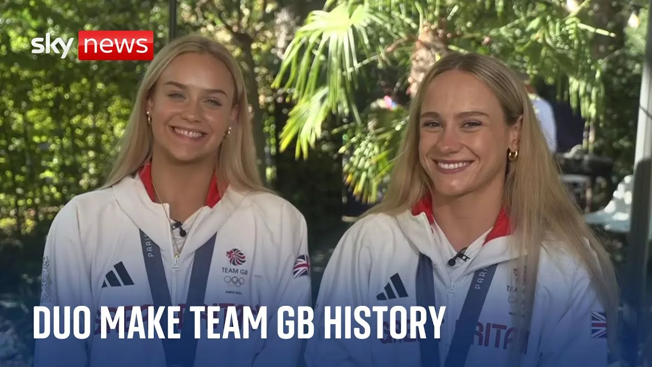 Historic Artistic Swimming Medal For GB / Sky News